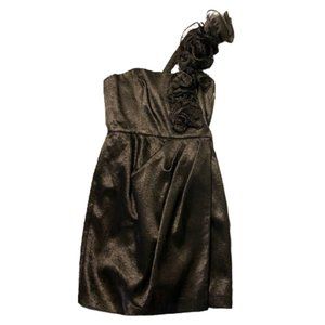 Jill Stuart One-Shoulder Black Mini Cocktail Dress XS